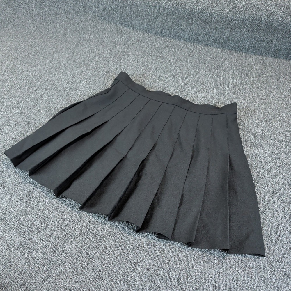 Tail Vintage Pleated Mini Skirt Size 12 Womens Black High Waist Preppy USA Made